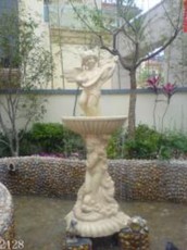 广州金马供应仿砂岩喷泉MCP2128 园林景观雕塑 花园大型喷泉定制