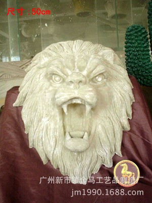 广州金马工艺供应狮子头雕塑#1434各种材质挂件摆件雕塑工艺品