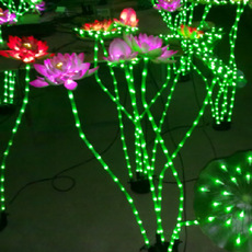LED荷花灯户外景观装饰灯EVA单片水面漂浮仿真荷花造型灯饰厂家