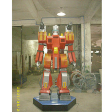 厂家批发大型变形金刚仿真机器人摆件商场铁艺卡通人物造型雕塑